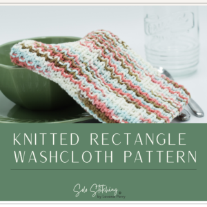 English Style rectangle knitted washcloth