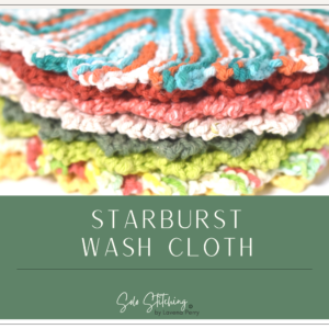 Knitted round kitchen washcloth